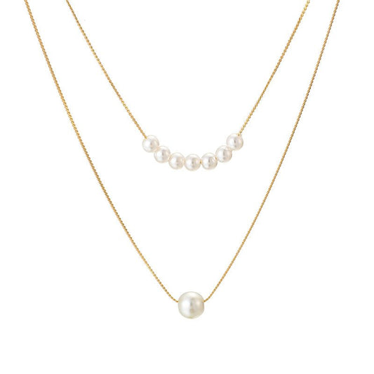 Double Pearl Necklace - VitaDeluxe