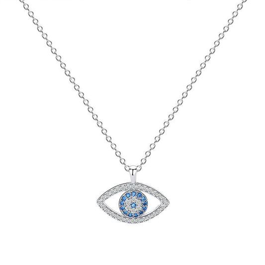 Sterling Silver Necklace Eye Pendant - VitaDeluxe